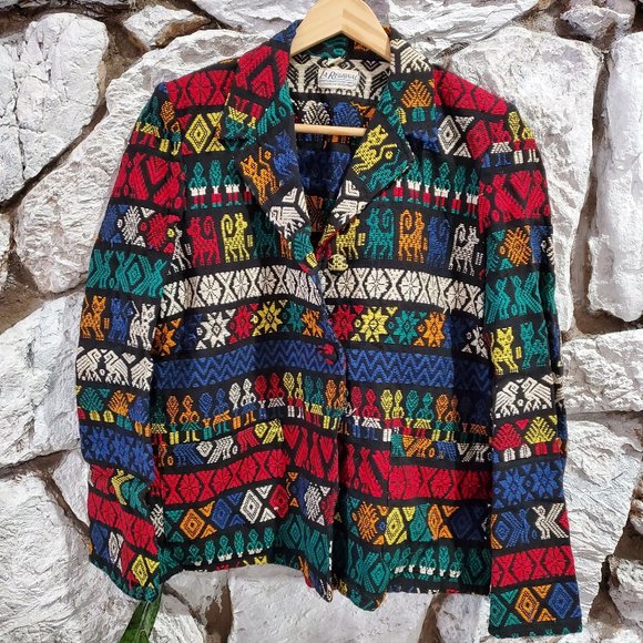 Vintage Mexican Western Cat Handmade Jacket Coat - Picture 1 of 6